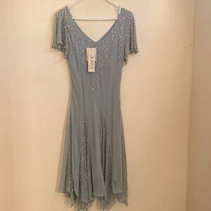 J Kara Women's Silver Asymmetrical Dress